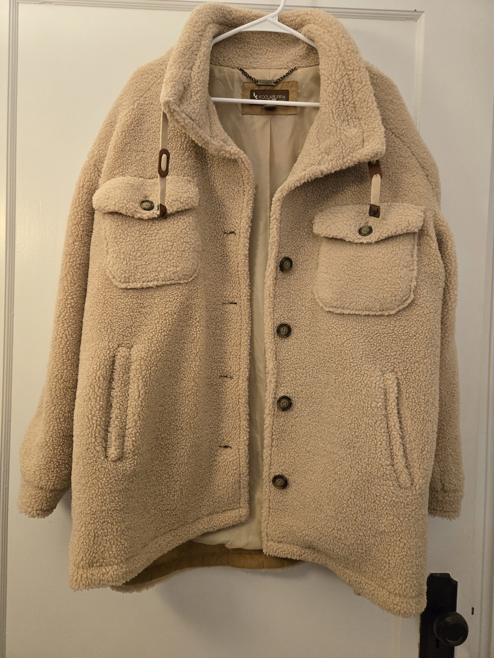 Koolaburra By UGG Sherpa Shacket Jacket Button in Beige